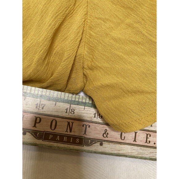 Lulus Womens Small S Mustard Wrap Flutter Sleeve Flowy Belted Maxi Dress NWT - Picture 10 of 16